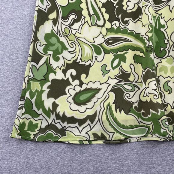 Y2K Paisley Fairy Grunge Midi Skirt Size S Green Boho Hippie Pull-On VTG Cottage - Picture 7 of 10